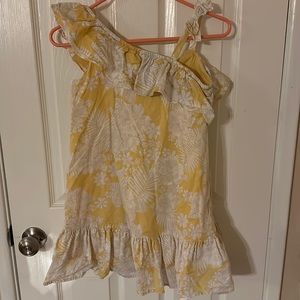 Janie and Jack girls dress size 8 colors yellow and white